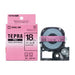Nastro King Jim PRO Pearl SMP18R Rosso con lettere nere 18 mm