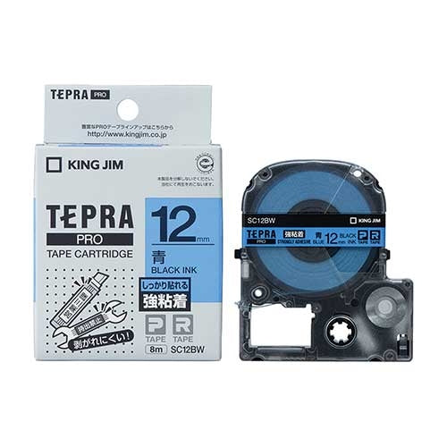 Es handelt sich um Lindera 12 mm in King Jim PRO-Klebeband mit starker Haftung SC12BW blau