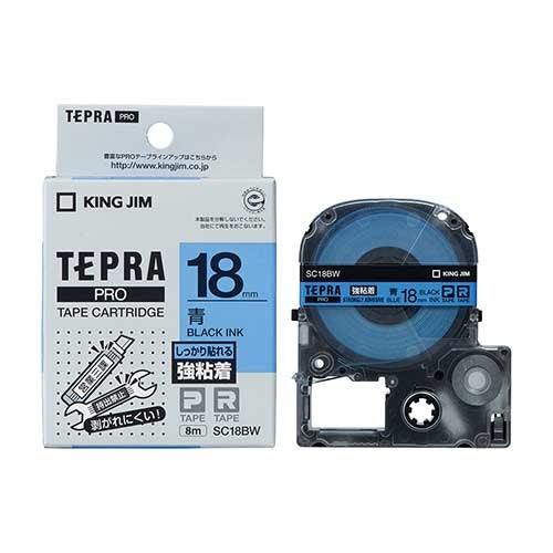 Es handelt sich um Lindera 18 mm in King Jim PRO-Klebeband mit starker Haftung SC18BW blau