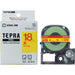 King Jim Tepra PRO Tape SC18YR Gul med røde bogstaver 18mm 4971660758920