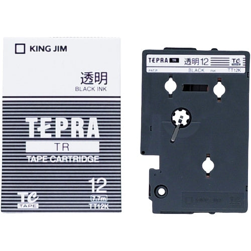Pita Raja Jim Tepra TR TT12K Huruf Hitam Lutsinar 12mm
