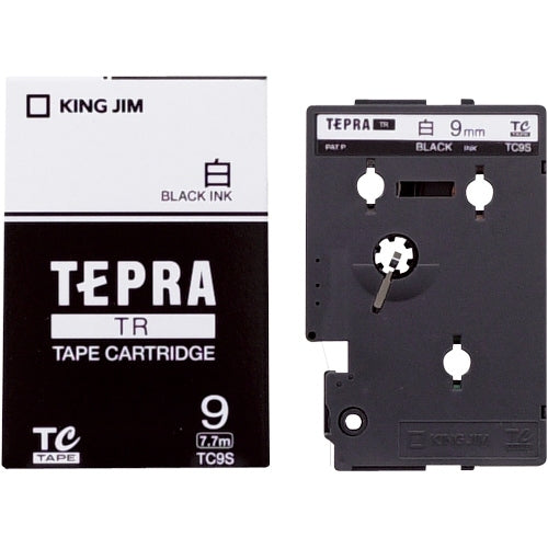 キングジム テプラTRテープ TC9S 白に黒文字 9mm 4971660751105