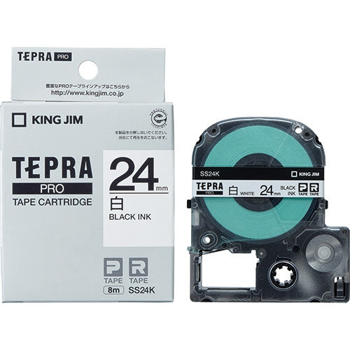 Ia adalah lindera 24mm dalam pita King Jim Tepra PRO SS24K putih