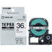 Nastro King Jim Tepra PRO SS36K bianco con lettere nere 36 mm
