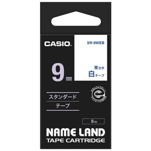 Casio Computer-Beschriftungsband XR-9WEB weiß auf blauem Text 9 mm