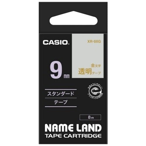 カシオ計算機 透明テープ XR-9XG 透明に金文字 9mm 4971850123538