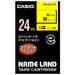 Nastro magnetico per computer Casio XR-24JYW giallo con lettere nere 24 mm