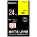 Casio Computer Label Tape XR-24YW Gul med sorte bogstaver 24mm