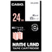 It is lindera 24mm5 unit in CASIO COMPUTER Co., Ltd. label tape XR-24WE white