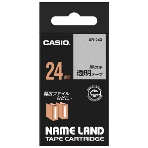It is lindera 24mm in CASIO COMPUTER Co., Ltd. transparence tape XR-24X transparence