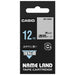 Casio calculator strength adhesive tape XR-12GX to transparent black 12 mm