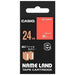 It is Chinese classics character 24mm in CASIO COMPUTER Co., Ltd. label tape XR-24ARD red