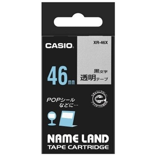 It is lindera 46mm in CASIO COMPUTER Co., Ltd. transparence tape XR-46X transparence