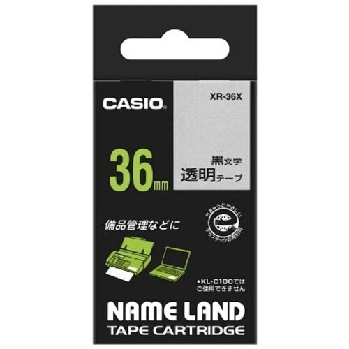 It is lindera 36mm in CASIO COMPUTER Co., Ltd. transparence tape XR-36X transparence