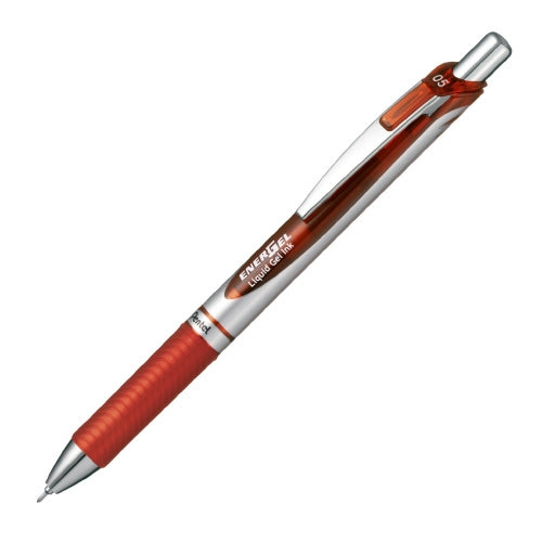 Pentel Energel 0,5mm BLN75Z-B silber / rot