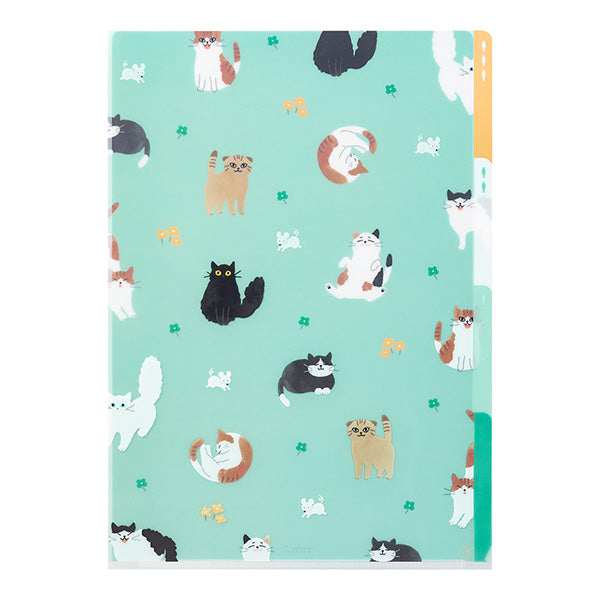 Midori 3-Taschenhalter <A4> Nekogara A 35479006 4902805354790 (10 Sets)