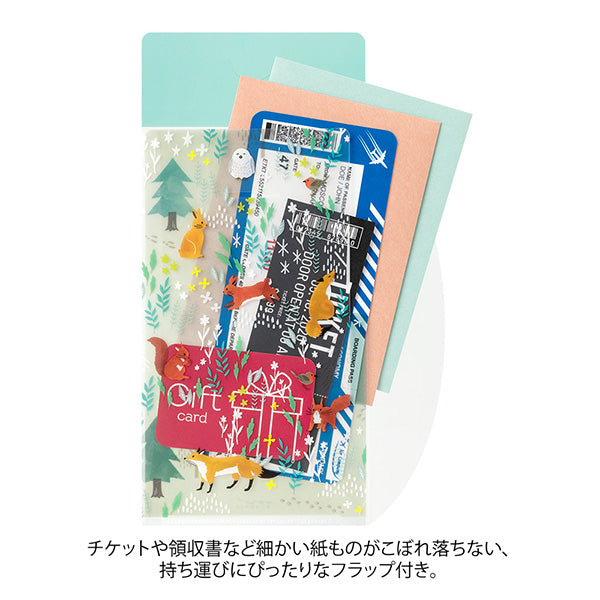 ミドリ ３ポケットクリアホルダー＜Ａ５スリム＞フ 35561006　4902805355612（5セット）
