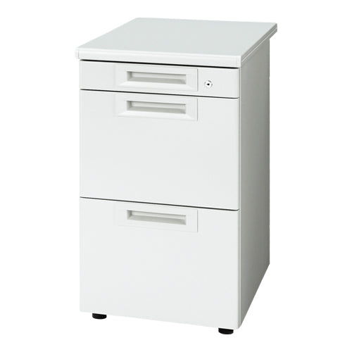 PLUS（プラス）オフィス家具 脇机3段 RJ-047A-A3 ホワイト 引出A　
