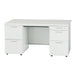 PLUS（プラス）オフィス家具 両袖机 JS-147D-32 WH ホワイト　