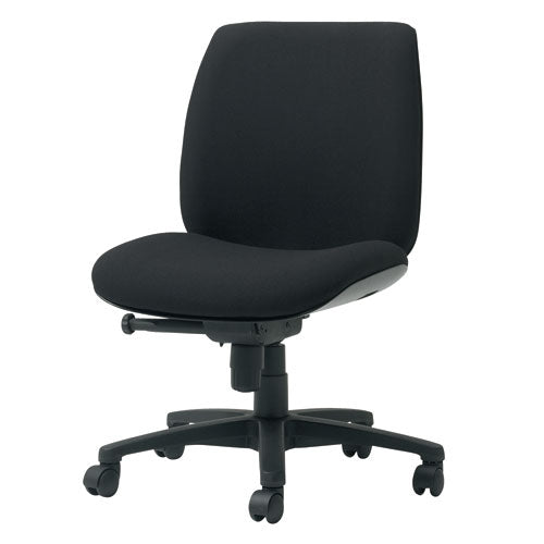 PLUS（プラス）オフィス家具 事務イスU KC-UC60SLJ-N ローバック肘無 BK　
