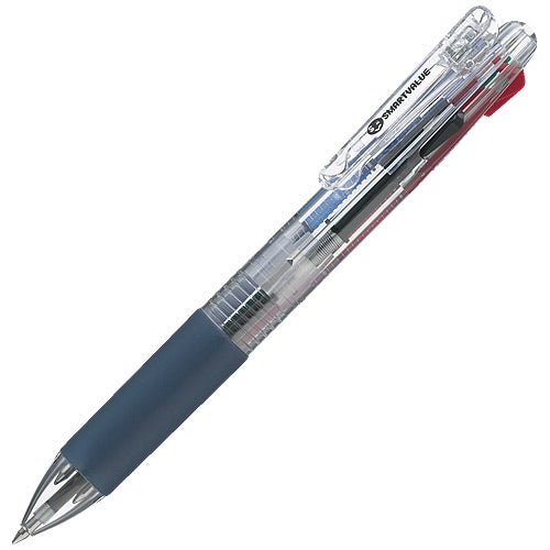 Smart Value Multicolor Ballpoint Pen Transparent 4 Colors H038J-4C