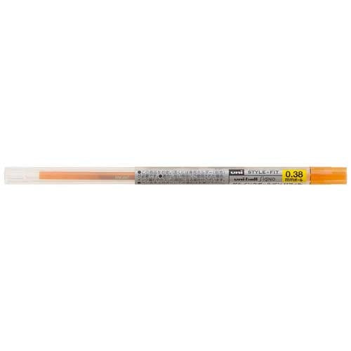 三菱鉛筆 ゲル替芯0.38mm UMR10938.4 オレンジ 4902778093023