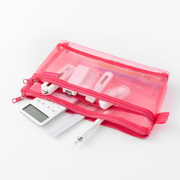 Astuccio portapenne in rete Midori rosa A 41834006 4902805418348