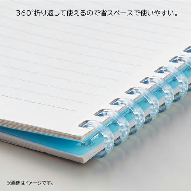 リヒトラブ オープンリングノート メモサイズ 5mm方眼罫 ネイビー N-2720-11　4903419360399（10セット）