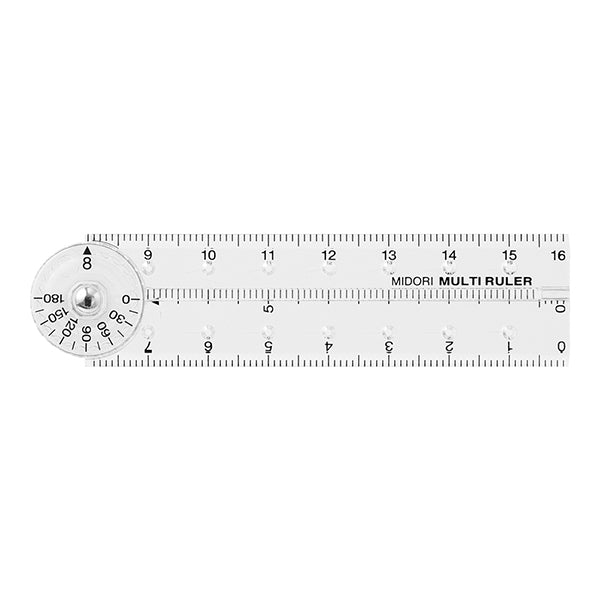 ミドリ マルチ定規＜１６ＣＭ＞透明Ａ 42297006　4902805422970（10セット）