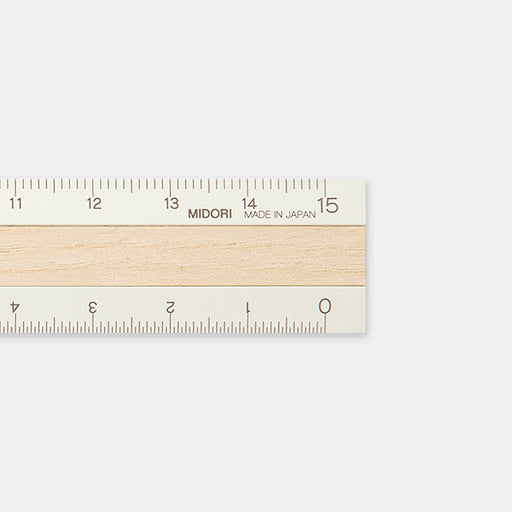 Midori Righello in alluminio e legno 15 cm Aibo 42305006 4902805423052 (5 set)