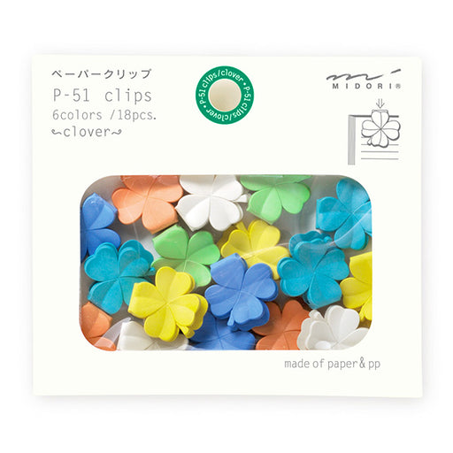 Midori P-51 Clips Diseño de patrón de trébol Relleno 4902805433198 (10 juegos)