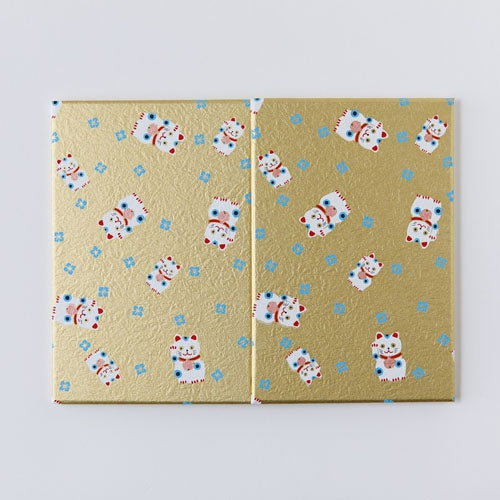 【尚雅堂】朱印帖 招き猫 朱印帖 120mm×180mm 11山 表題シール2枚付き 23231 4520263232315