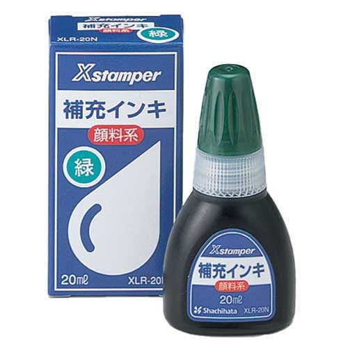 シヤチハタ Xスタンパー補充インキ20ml XLR-20N緑 顔料 4974052714160