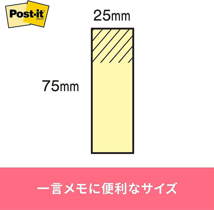 ポスト イット 強粘着ふせん 75x25mm 90枚x5色 500SS-R（10セット）