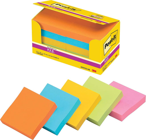 Produit adhésif fort Post-it 3M Econo Pack Couleur néon Couleur mixte 50 mm x 50 mm 90 feuilles x 10 blocs 6501SS-NE Sticky Notes Value Pack Post-it] /4548623087276 (10 jeux)