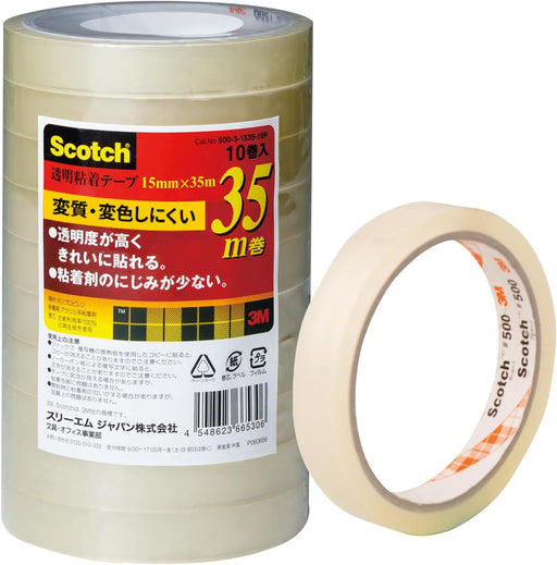 Nastro adesivo Scotch 3M trasparente 10P 500-3-1535 4548623665306