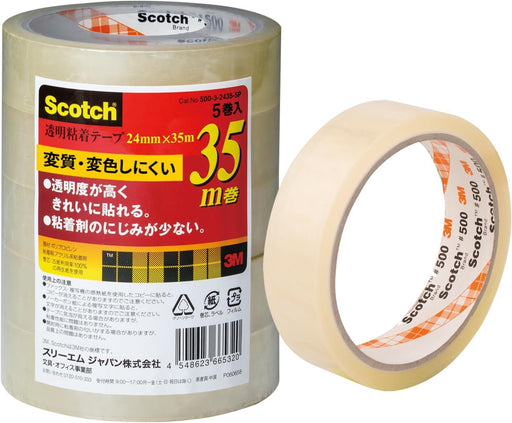 Scotch 3M_Nastro adesivo trasparente 5P 500-3-2435 /4548623665320
