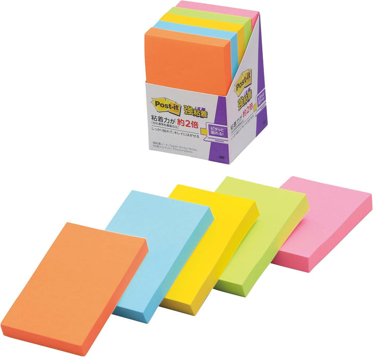 Scotch 3M Post-It(R) Taccuino adesivo forte 656-5SSAN Confezione da 5 colori neon colori misti (10 set)