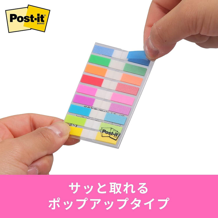 Post-It Jobe Product Transparent Slim Heading Power Pack Bleu/Vert/Orange/Rouge/Rose/Violet/Bleu ciel/Melon/Jaune 44 mm x 6 mm 20 feuilles x 9 blocs 6802MS Film Sticky Notes Sign [Post-it]