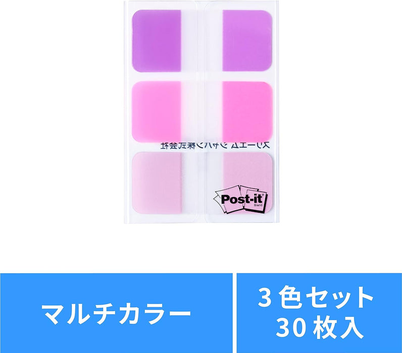 3M Post-it filmindeks tyk flerfarvet 7 Flamingo 40 mm x 18 mm 10 ark x 3 puder 686MC-7 Sticky Notes Farverig