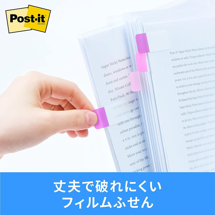3M Post-it filmindeks tyk flerfarvet 7 Flamingo 40 mm x 18 mm 10 ark x 3 puder 686MC-7 Sticky Notes Farverig