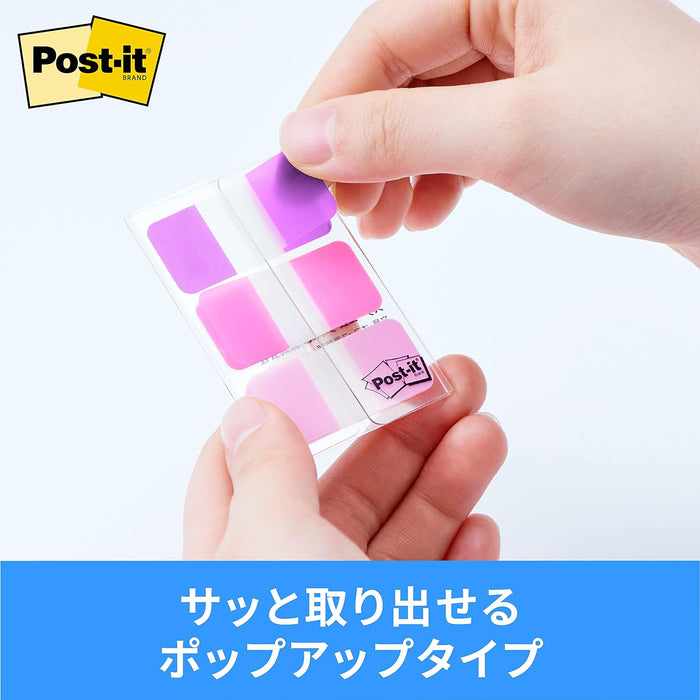 3M Post-it filmindeks tyk flerfarvet 7 Flamingo 40 mm x 18 mm 10 ark x 3 puder 686MC-7 Sticky Notes Farverig