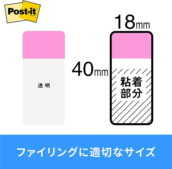 3M Post-it filmindeks tyk flerfarvet 7 Flamingo 40 mm x 18 mm 10 ark x 3 puder 686MC-7 Sticky Notes Farverig