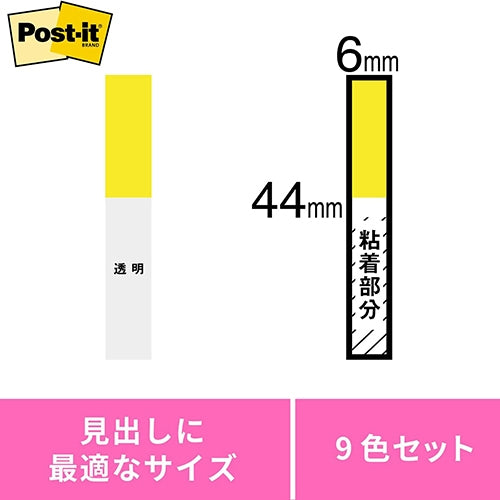 スリーエムジャパン Post-it 680MSH 透明スリム見出し 混色 4519001317247