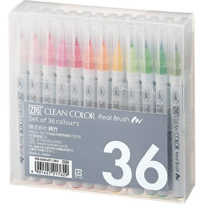 Kuretake Clean Color Echte Borstel 36 Shoku RB6000AT/36V
