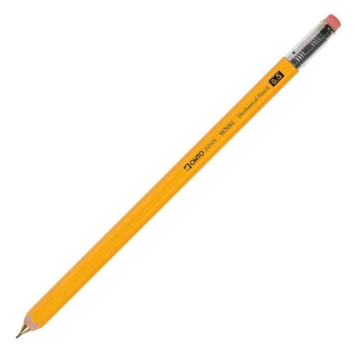 オート シャープペン 木軸シャープ　ＷＮ０１　 0.5mm イエロー WN01-SP5-YL 4971516030637（5セット）