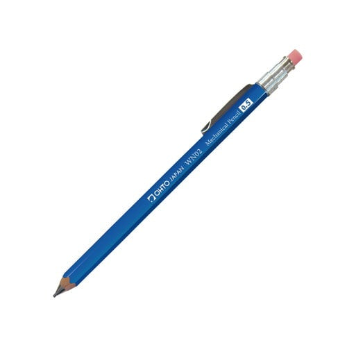 オート シャープペン 木軸シャープ　ＷＮ０２ 0.5mm ブルー WN02-SP5-BL 4971516030743（5セット）