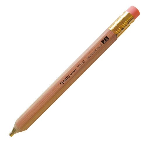 オート シャープペン 木軸シャープ　ＷＮ０３ 2.0mm ナチュラル WN03-SP20-NT 4971516030804（5セット）