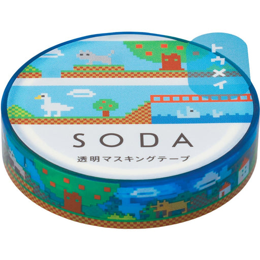 Cinta adhesiva transparente King Jim SODA Dot CMT10-010 4971660061914 (10 juegos)