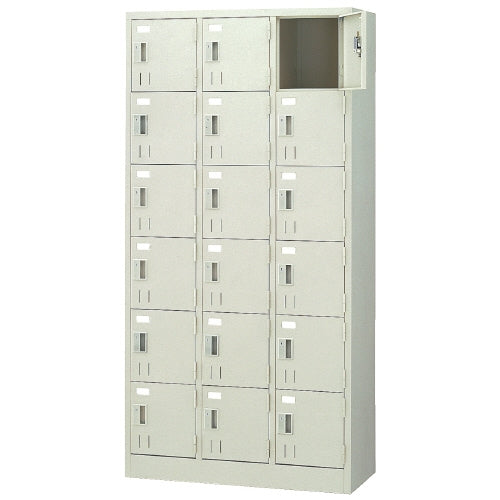PLUS（プラス）オフィス家具 多人数ロッカー SV-G18A 18人用錠付　4511597185859